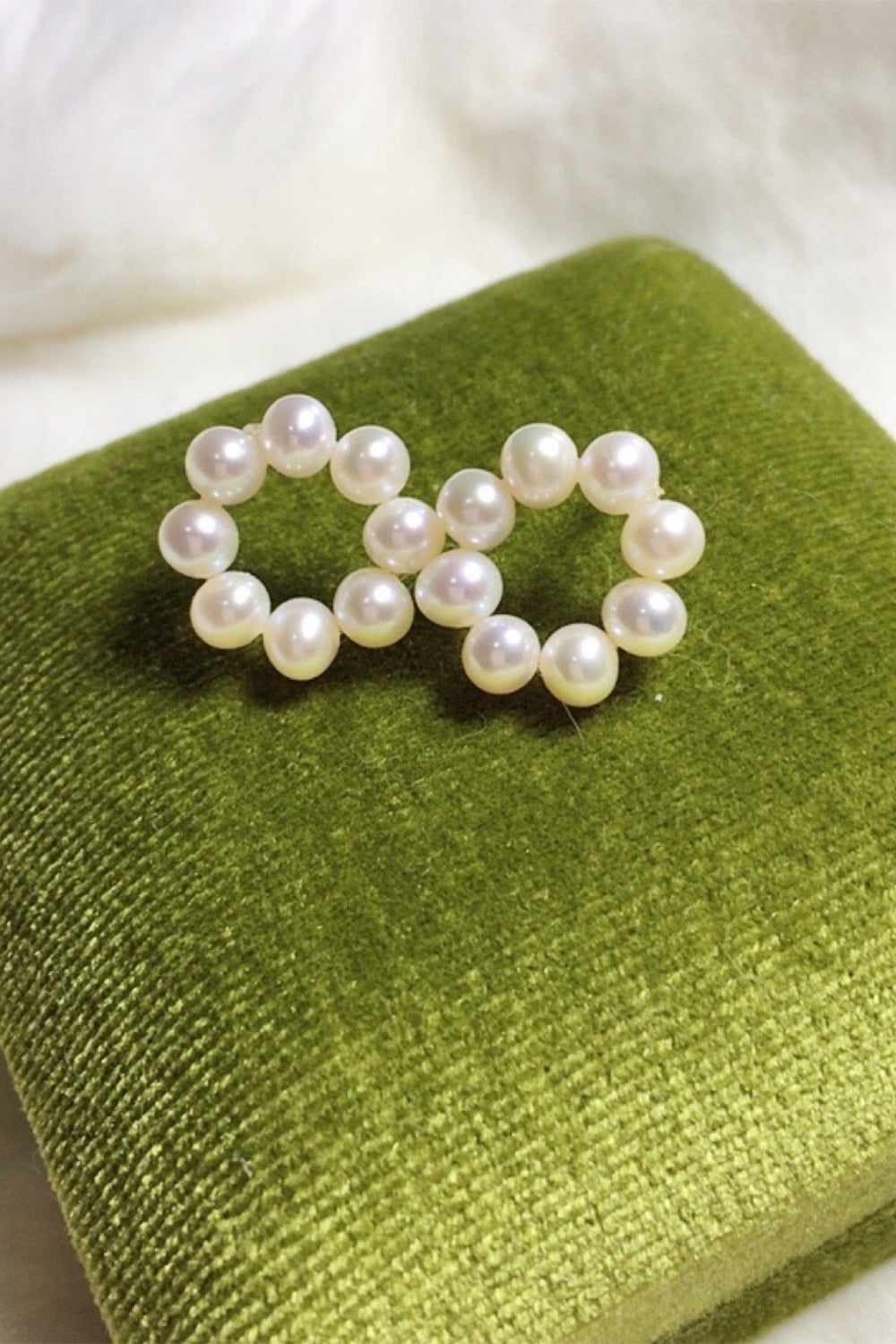 White Pearl Stud Earrings