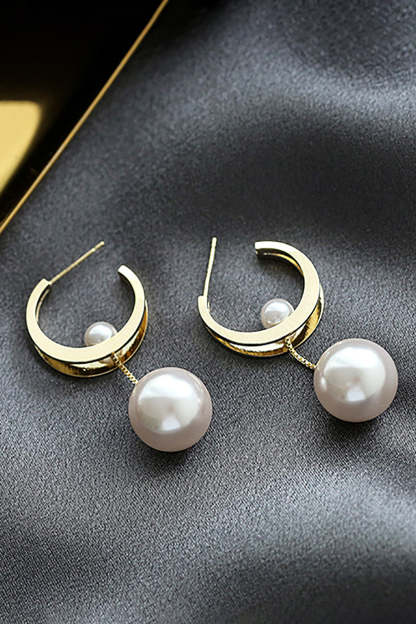 Delicate Pearl Sliding Stud Earrings for a Bold Statement