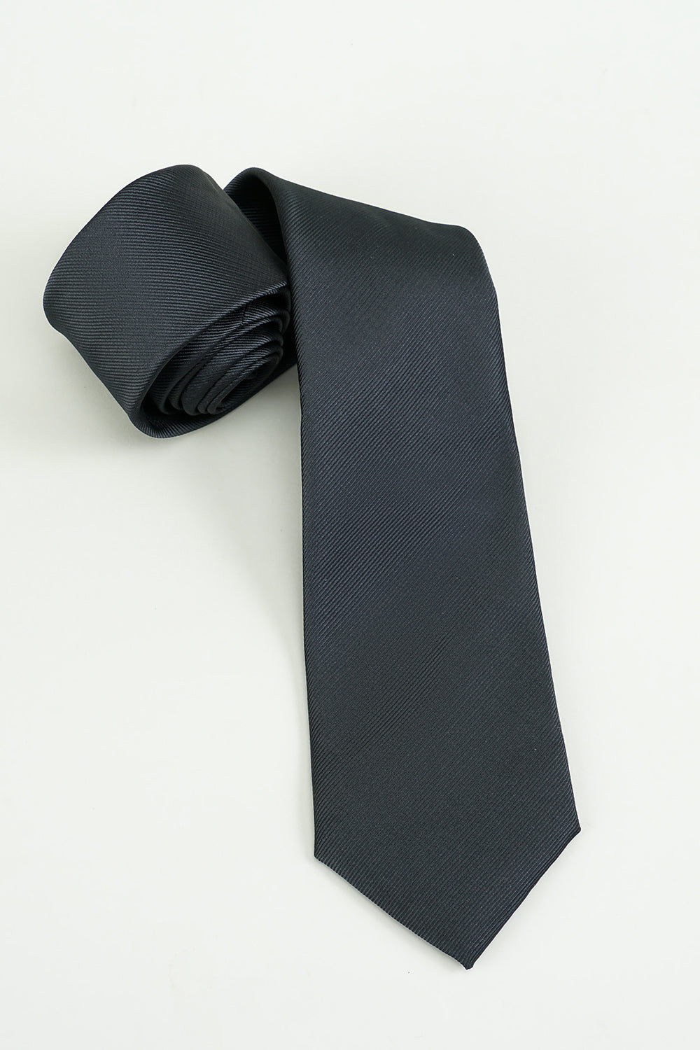Satin Party Tie in Solid Black