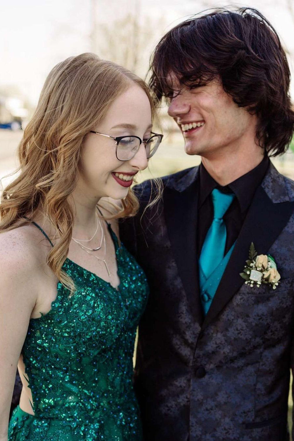 Men's Prom Blazer with Black Peak Lapel Print