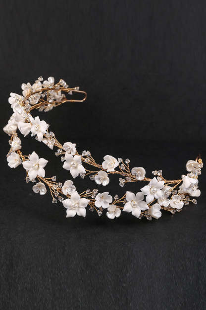 Bridal Headpieces with White Flowers