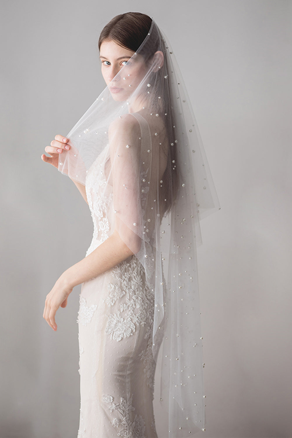 Bridal Pearl Veils for Weddings in Two Tiers