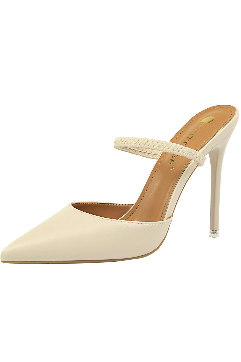 Pointy Stiletto Heels in Apricot