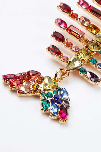 Beaded Fishbone Earrings in Vibrant Colors