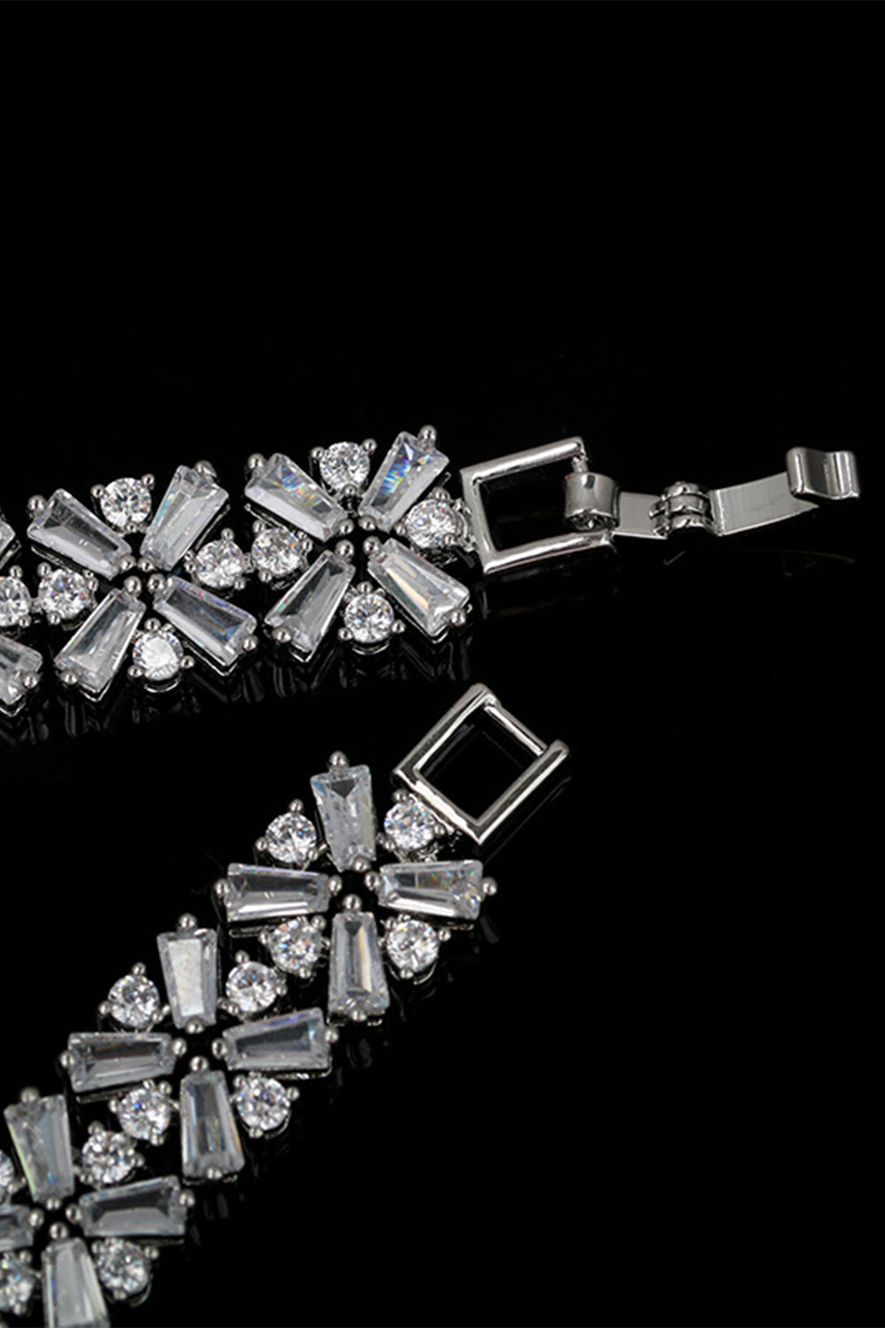 Jewelry Set with Royal Blue Crystal Necklace and Earrings