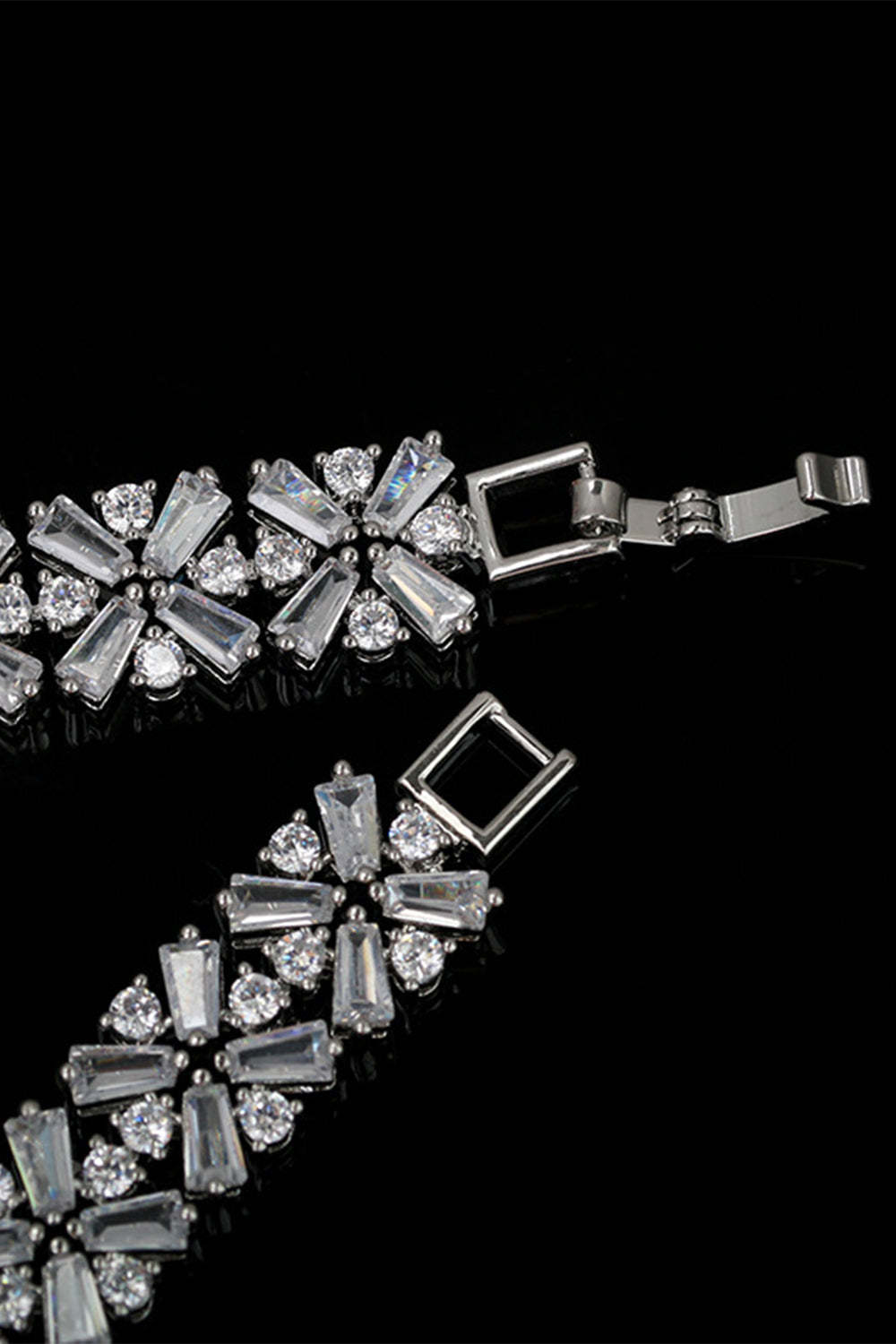 Jewelry Set with Royal Blue Crystal Necklace and Earrings