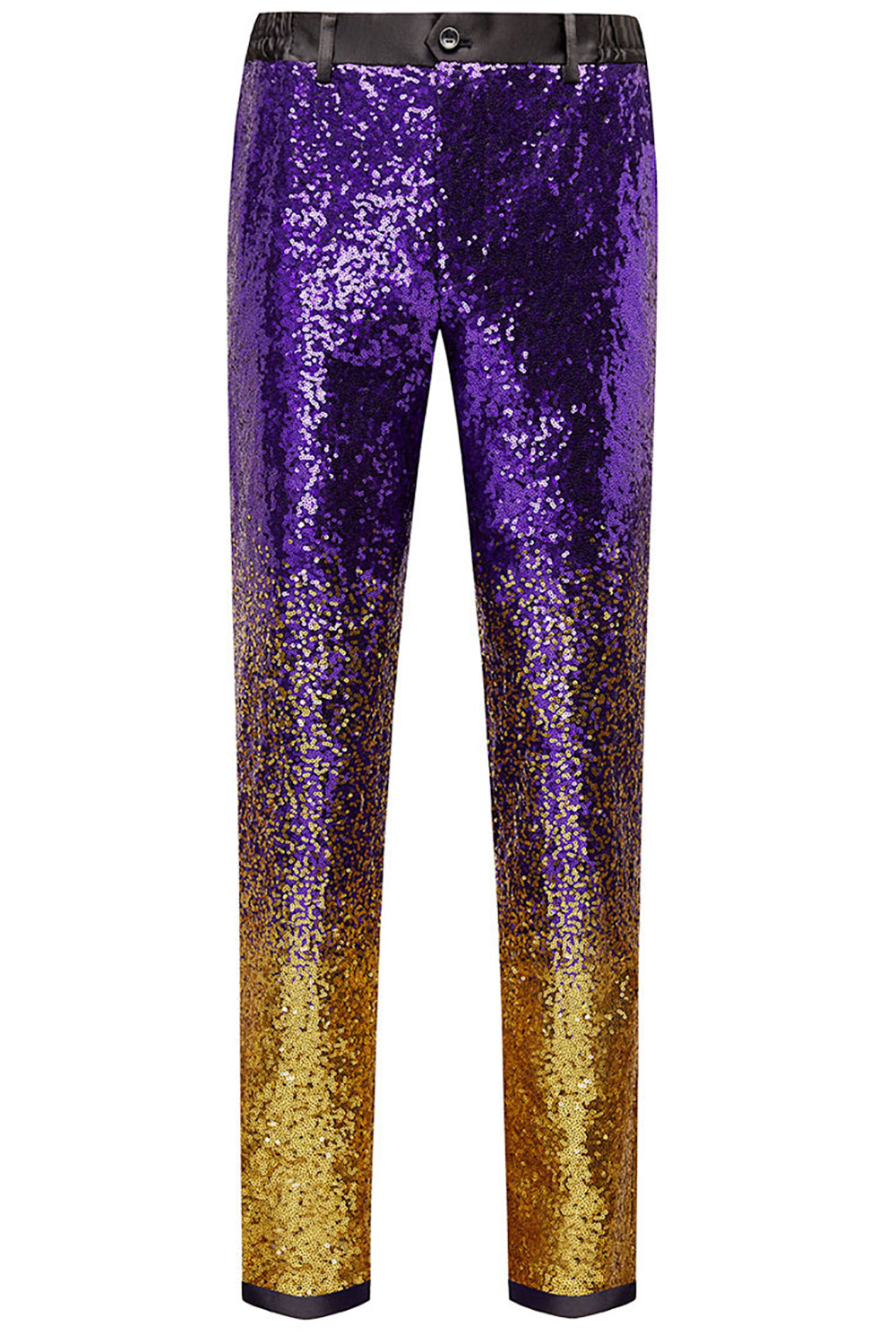Purple Ombre Sequins Slim Fit Two-Piece Party Suit with Notched Lapel for Men
