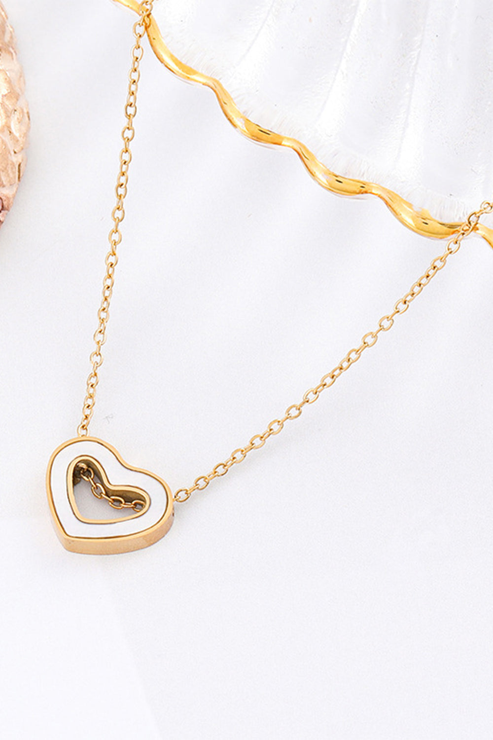 Necklace with a Golden Heart