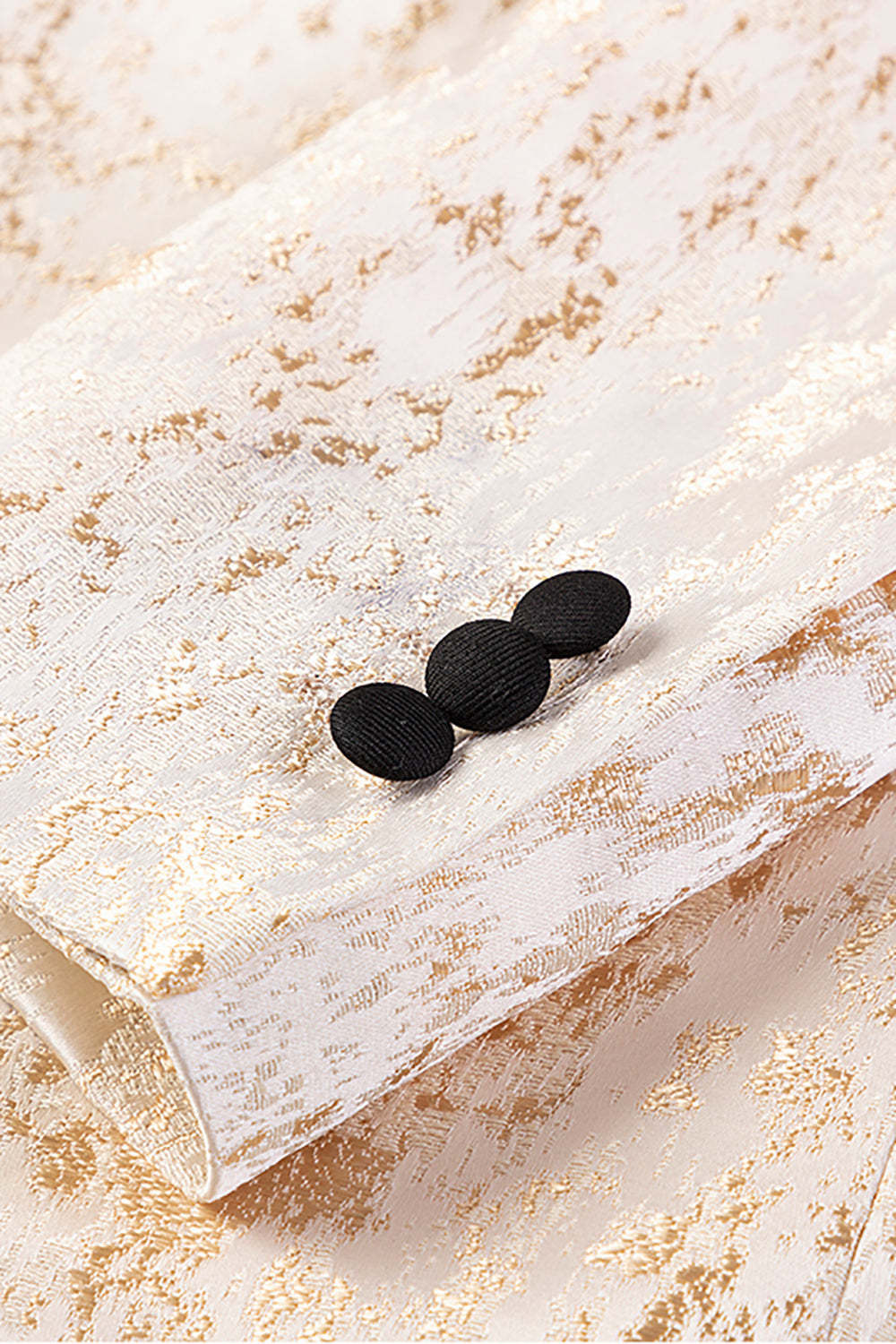 Men's White Jacquard Blazer