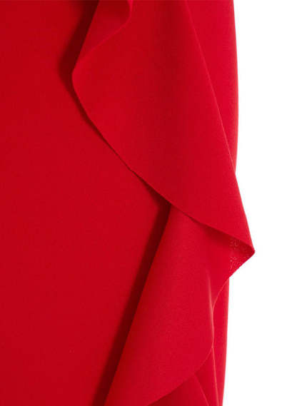 Off-the-Shoulder Chiffon Graduation Dress With Ruffle - Sheath/Column