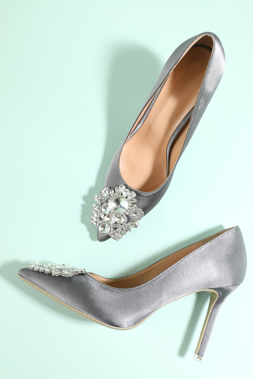 Party Shoes with Grey Rhinestones