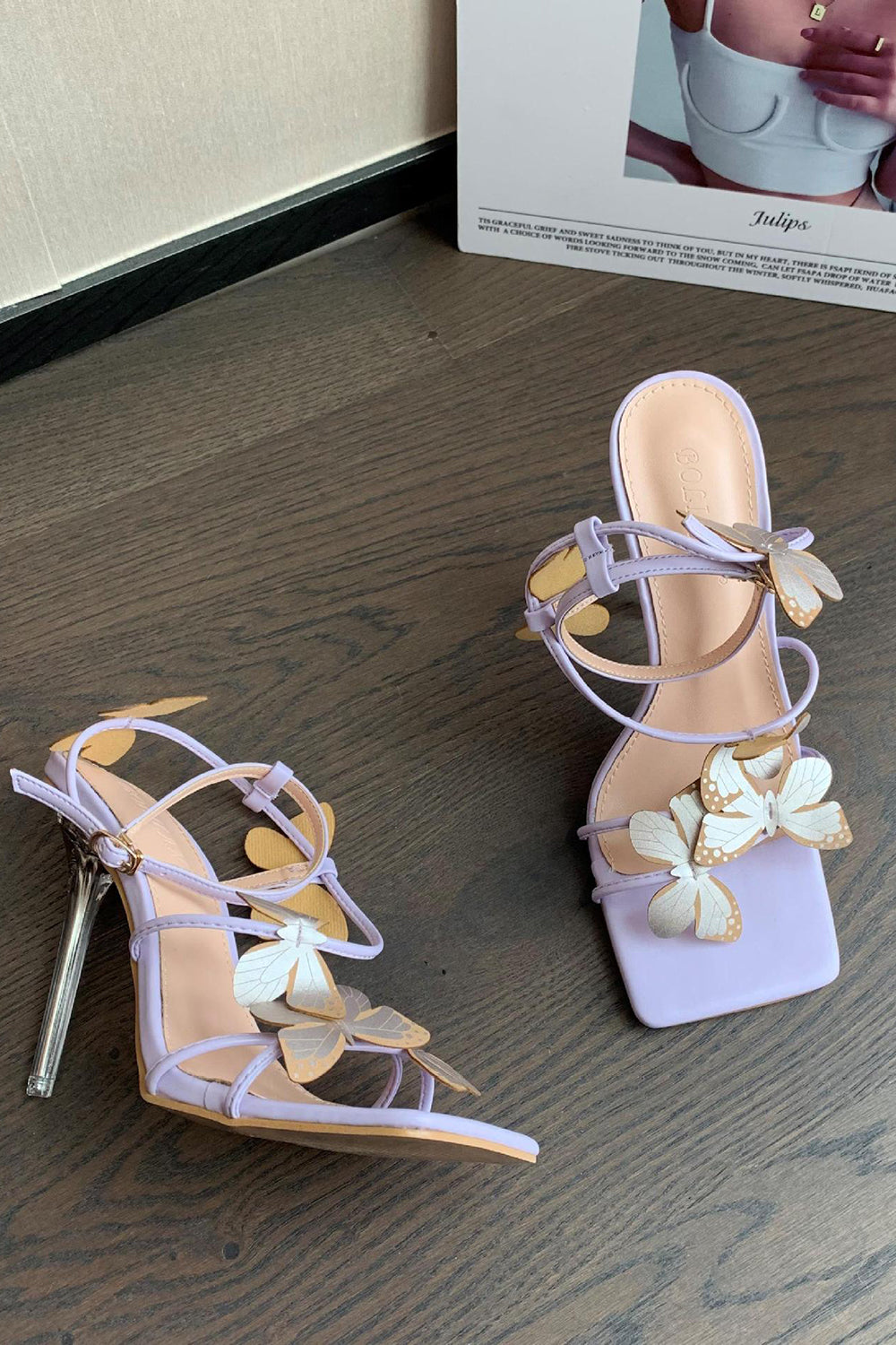 Butterfly Stiletto Heel with Cross Straps