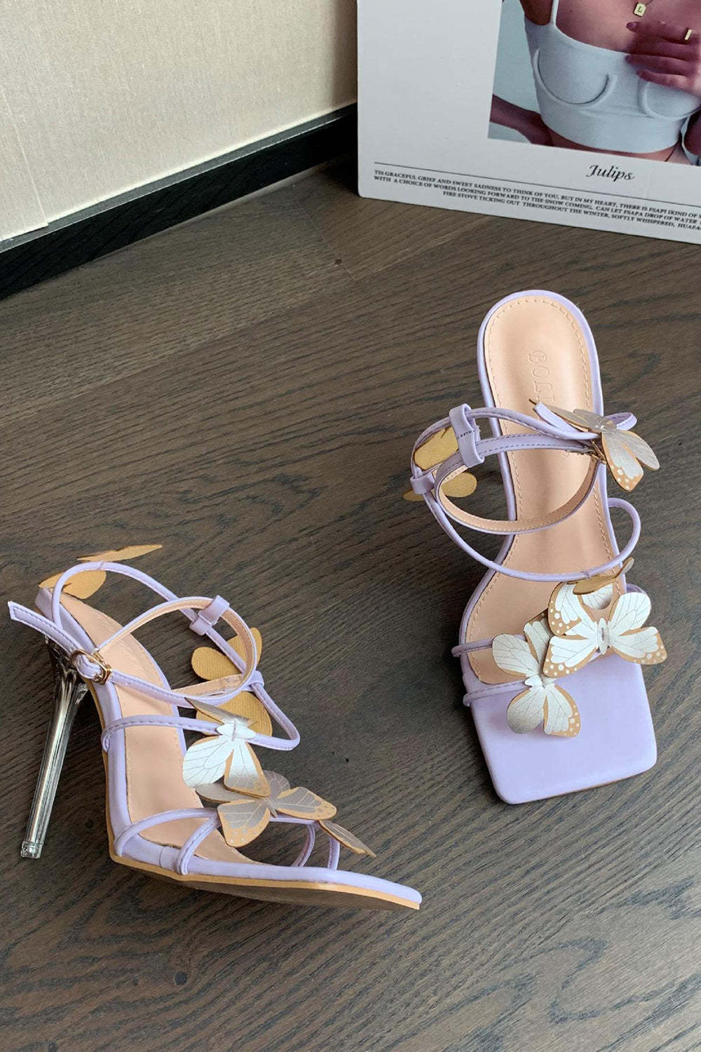 Butterfly Stiletto Heel with Cross Straps