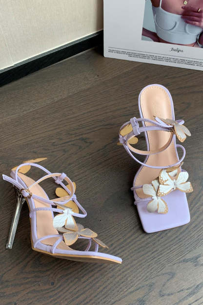 Butterfly Stiletto Heel with Cross Straps