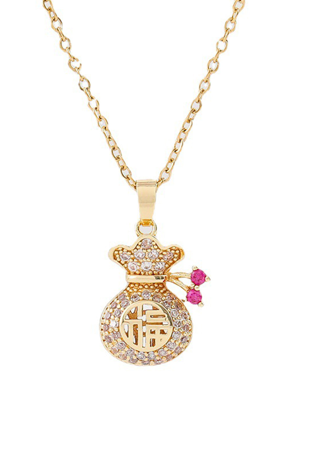 Necklace with Golden Beads