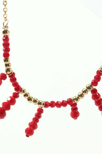 Red Boho-Inspired Necklace