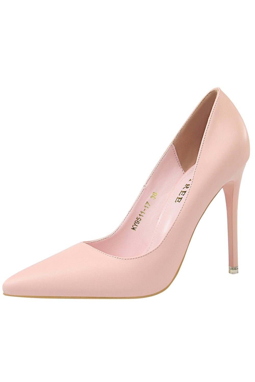 Pointed Stiletto Heels with a Shallow Mouth and Super High Heel