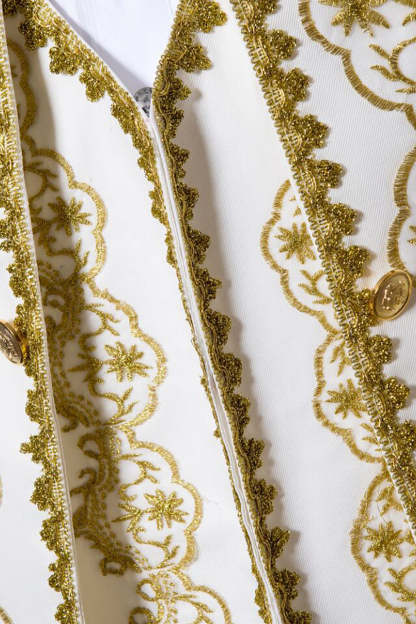 Three-Piece Prom Suit for Men with Shawl Lapel in White