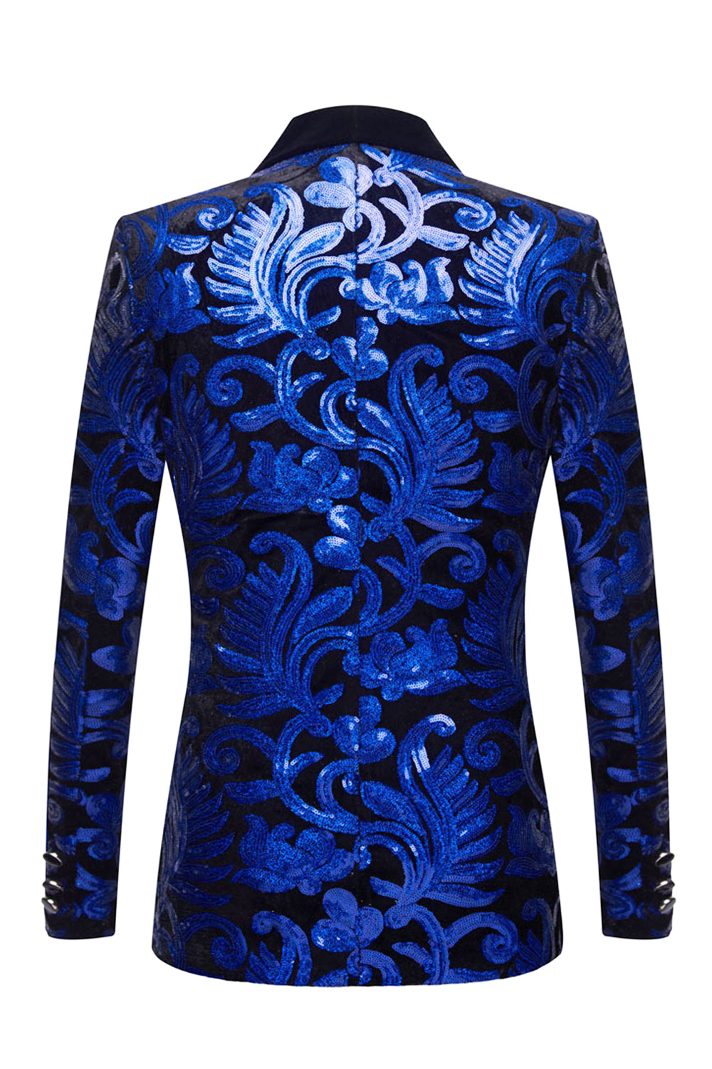 Men's 2-Piece Royal Blue Sequined Suit