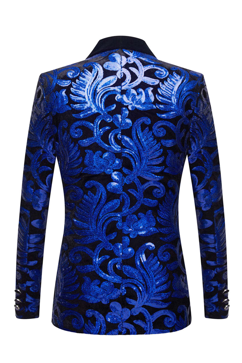 Men's 2-Piece Royal Blue Sequined Suit
