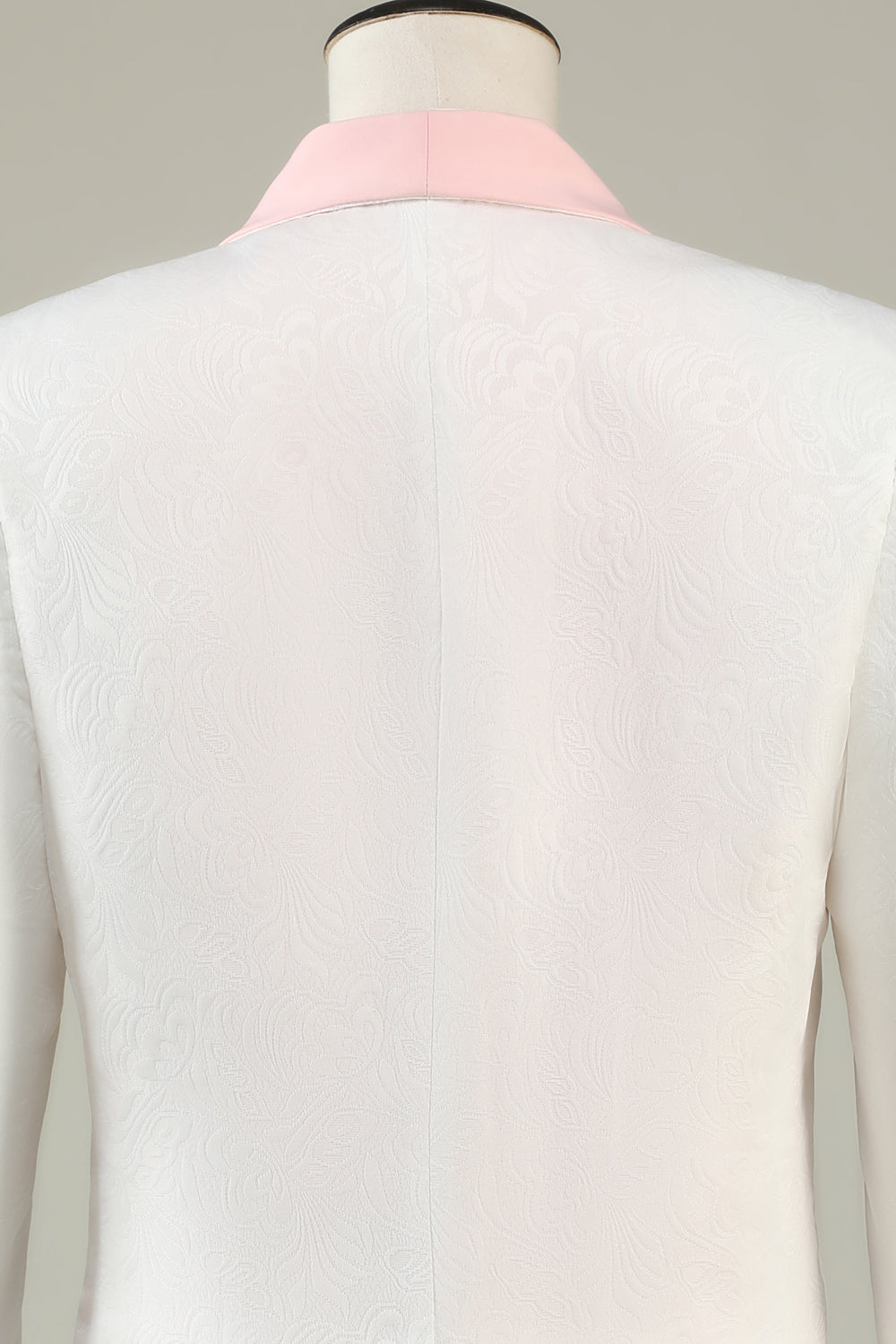 Slim Fit Men's Prom Suit in Light Pink with Shawl Lapel and Single Button