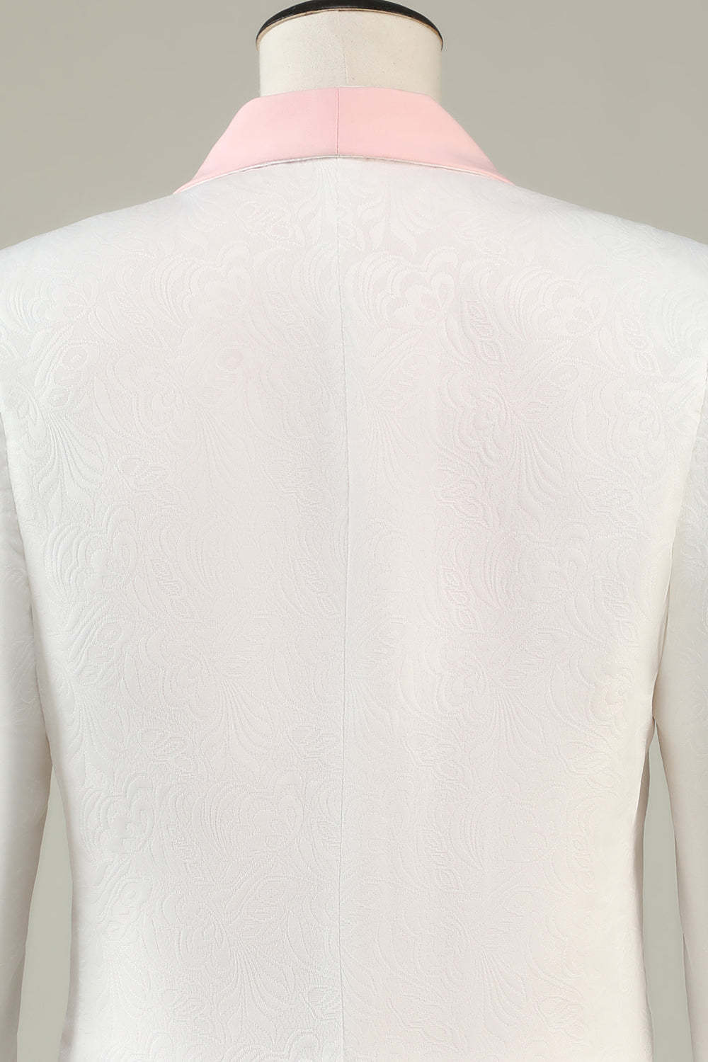 Slim Fit Men's Prom Suit in Light Pink with Shawl Lapel and Single Button