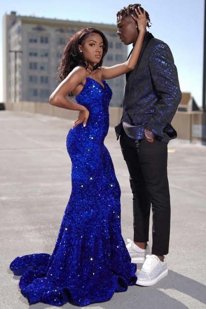Sparkly Men's Prom Blazer with Dark Blue Shawl Lapel