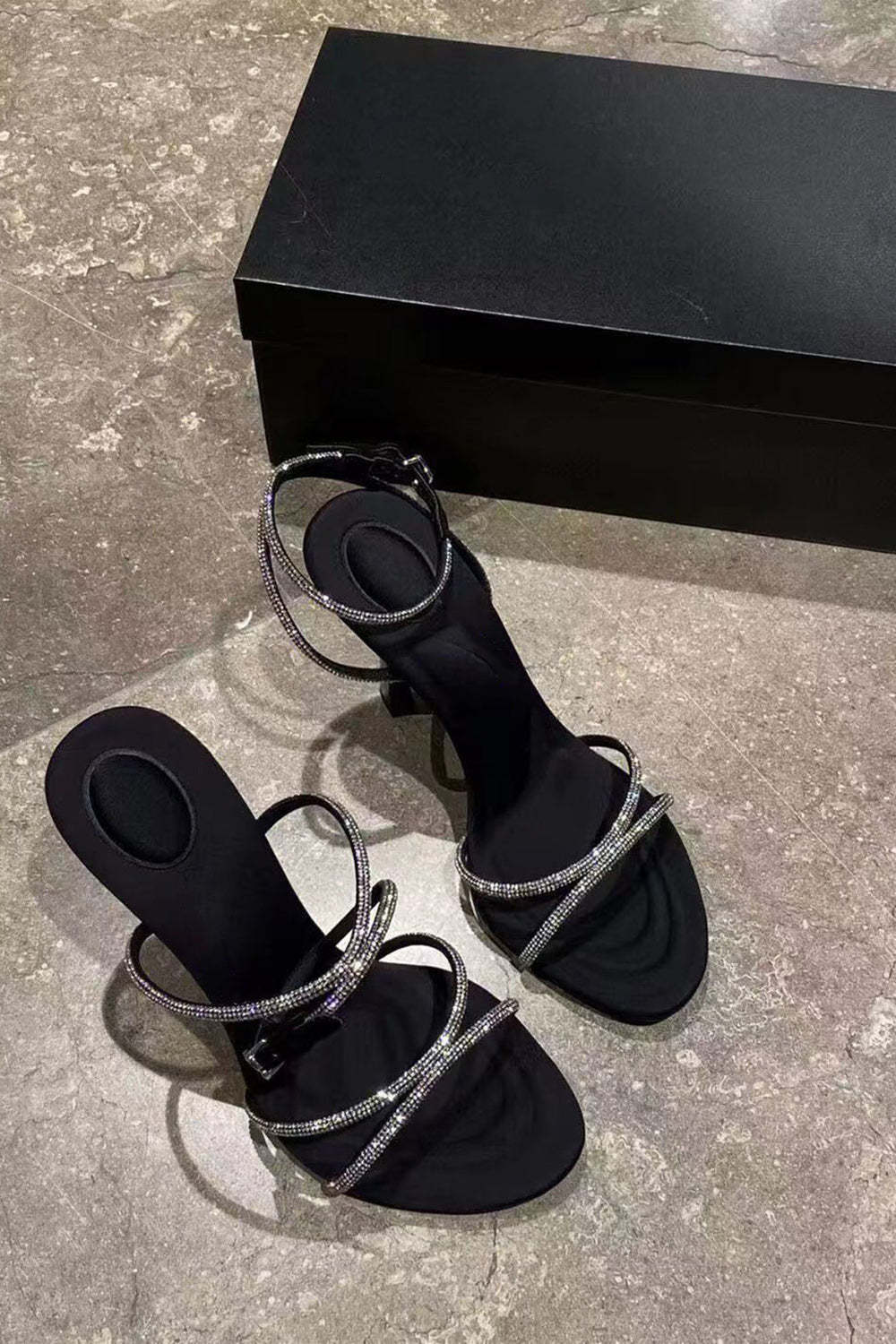 Sexy Stiletto High Heels with Rhinestone Cross Straps