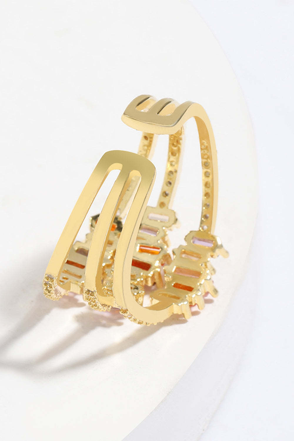 Rhinestone Ring in Gold