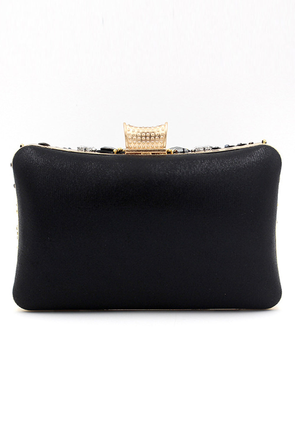 Evening Clutch with Black Beaded Shoulder Chain