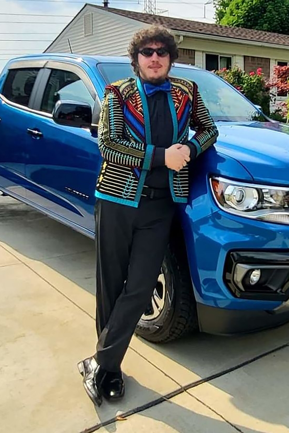 Men's Printed Green Blazer for Prom