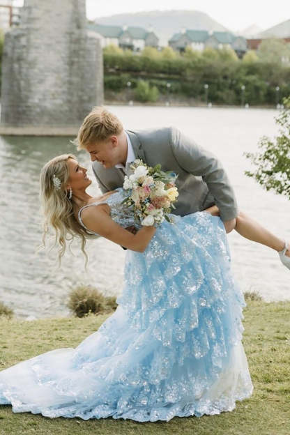 Grey Men's Prom Suits with Notched Lapel and Two Buttons