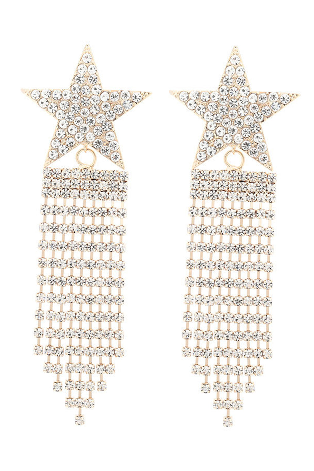 Earrings with Golden Stars Beads