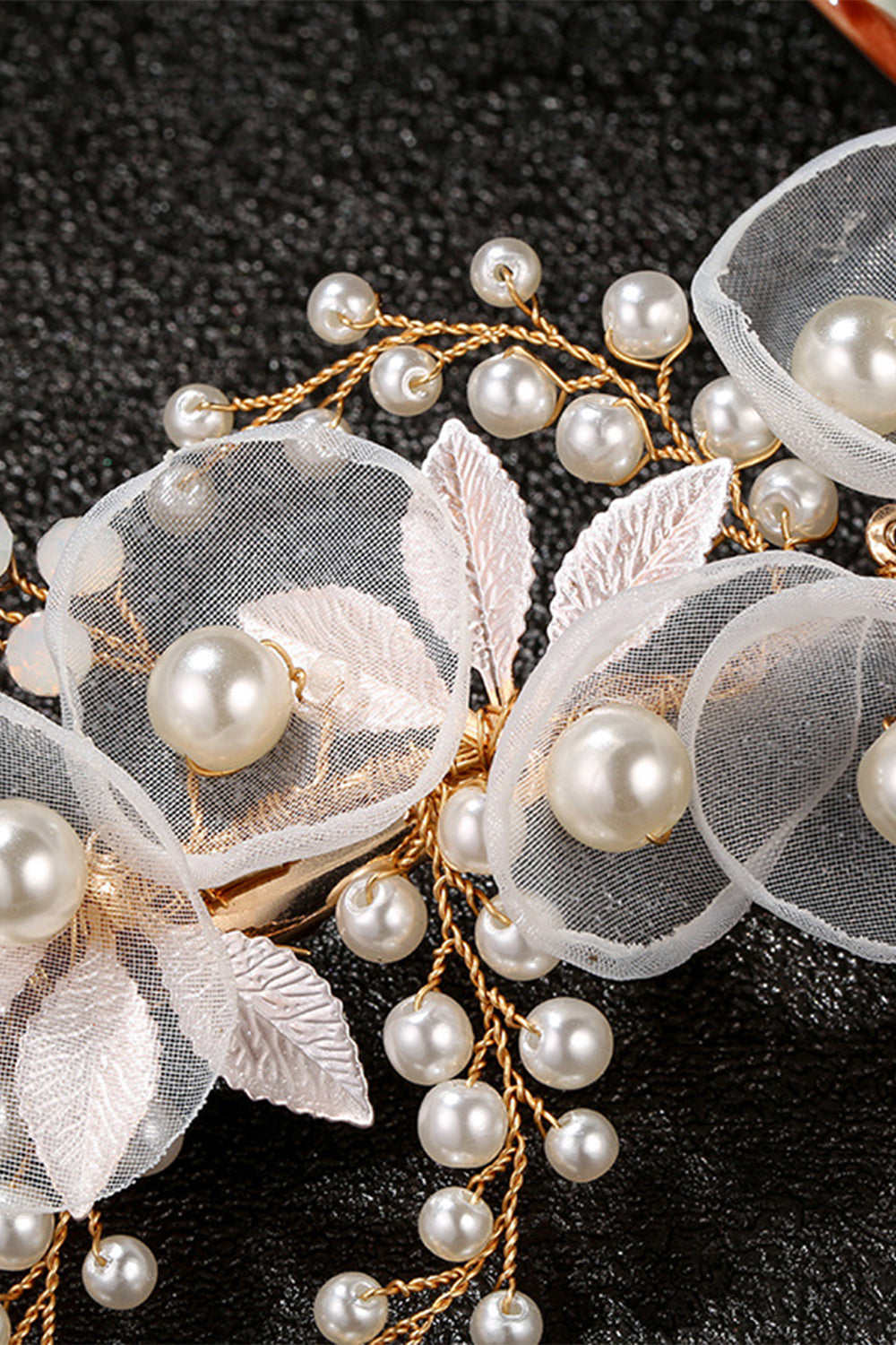 Bridal Comb with Golden Flower