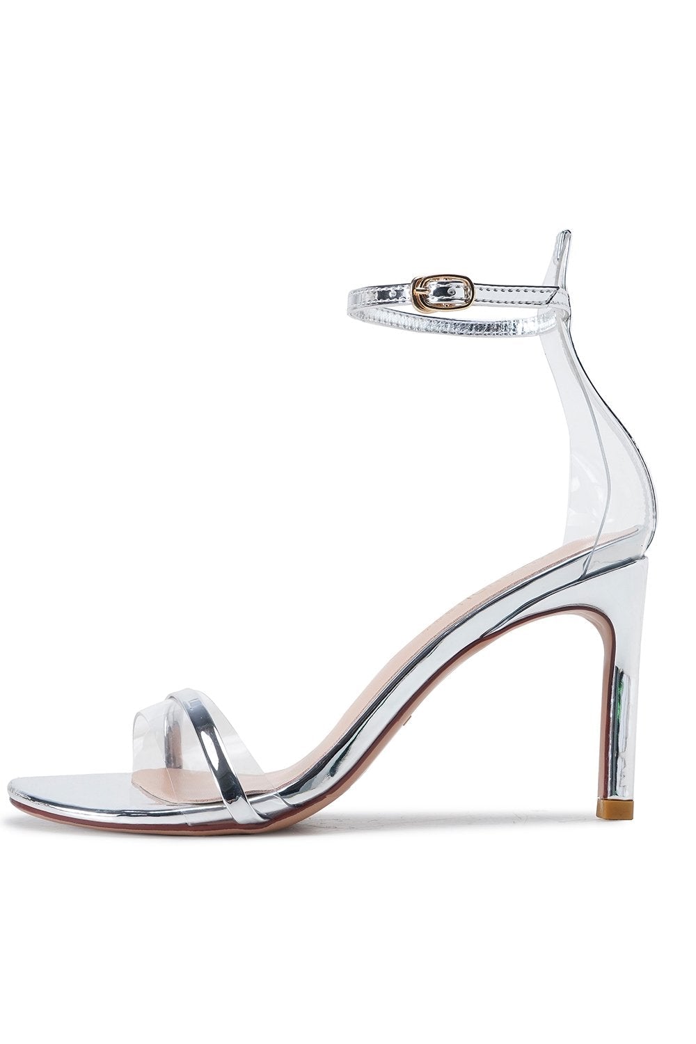 Strappy Prom Sandals with Gold Ankle Bands
