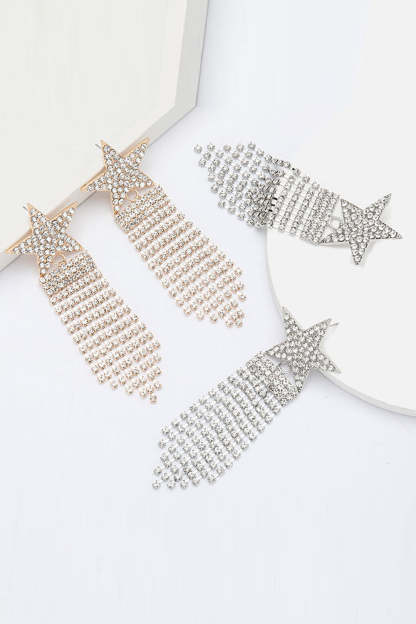 Earrings with Golden Stars Beads