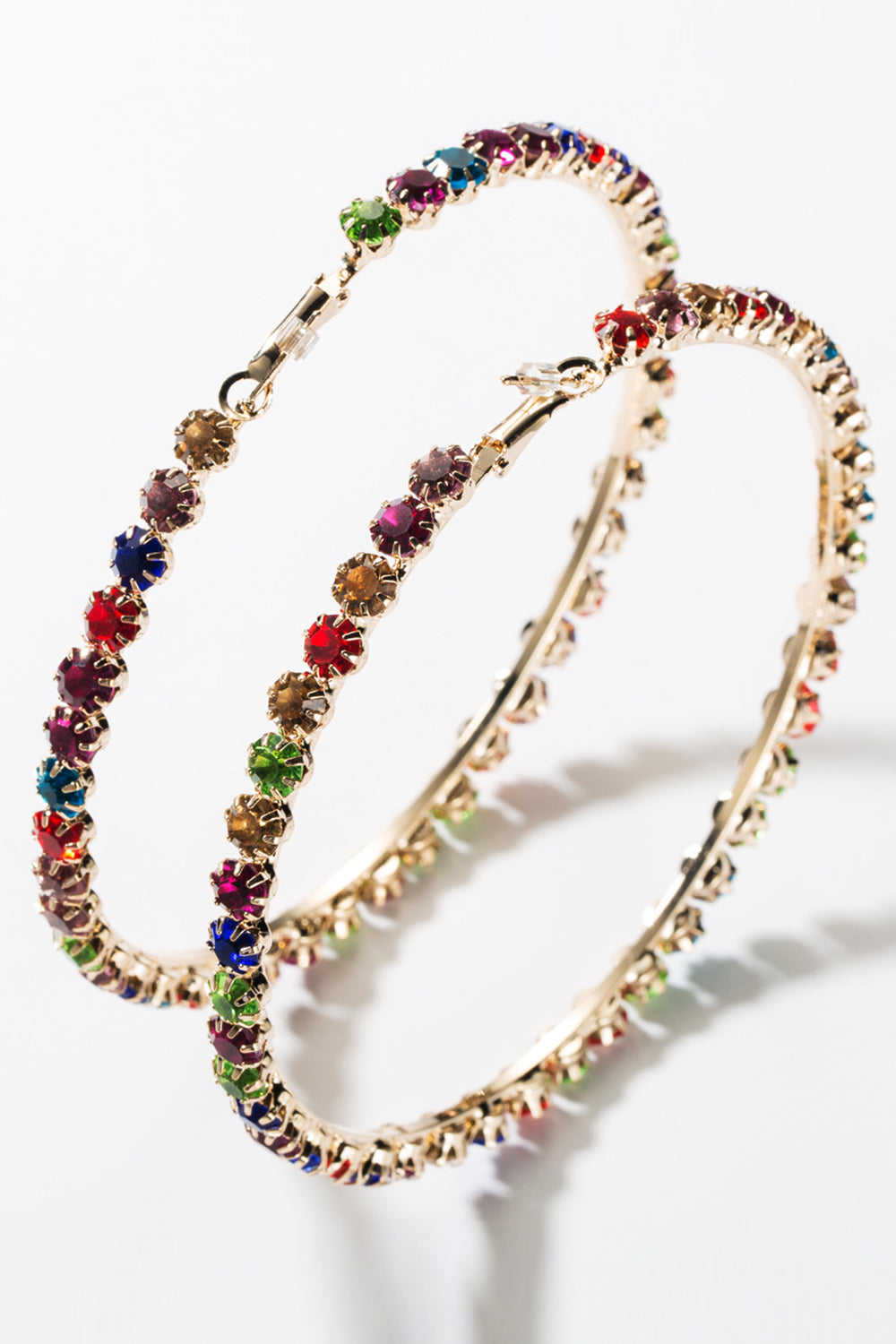 Hoop Earrings with Colorful Beads