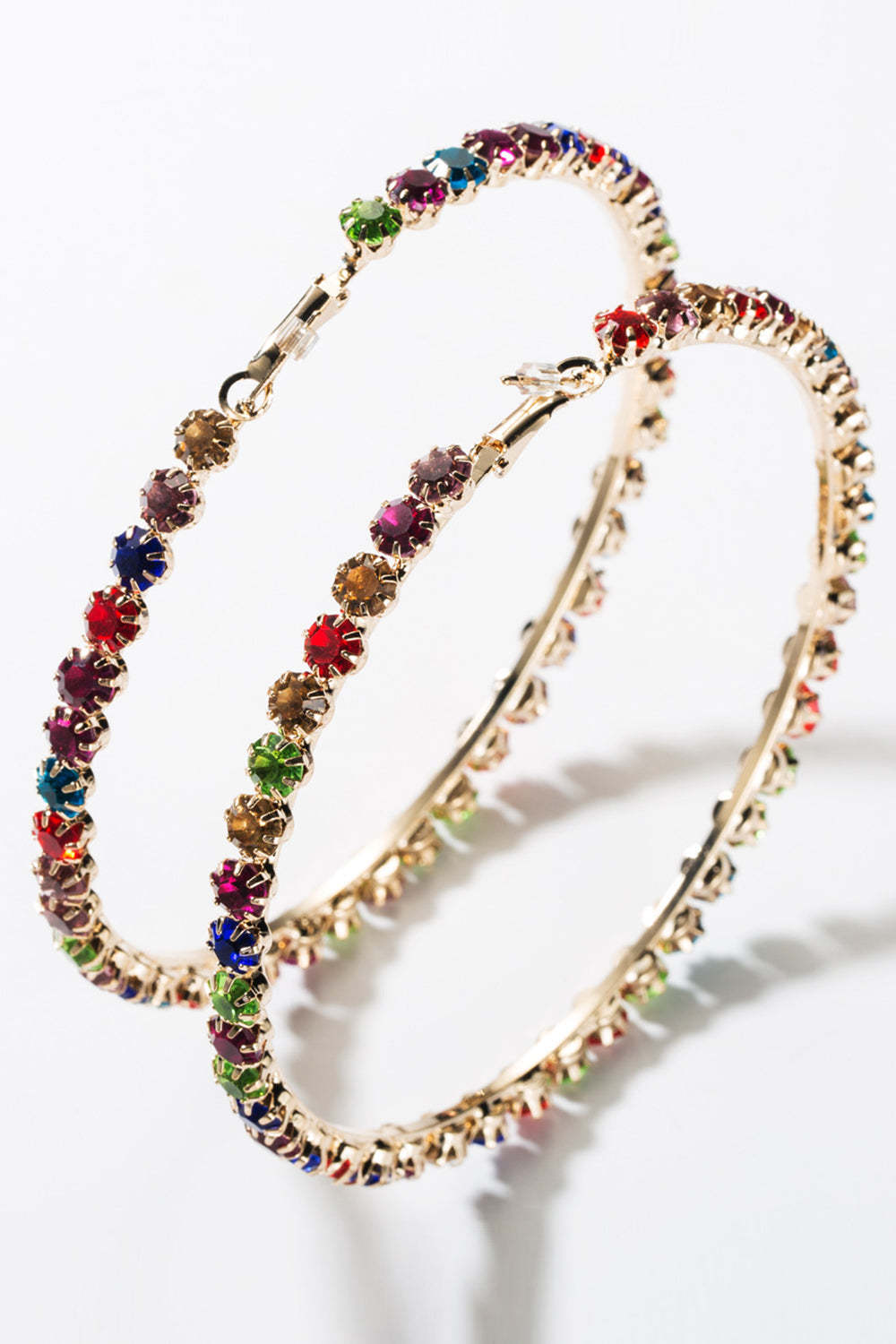 Hoop Earrings with Colorful Beads