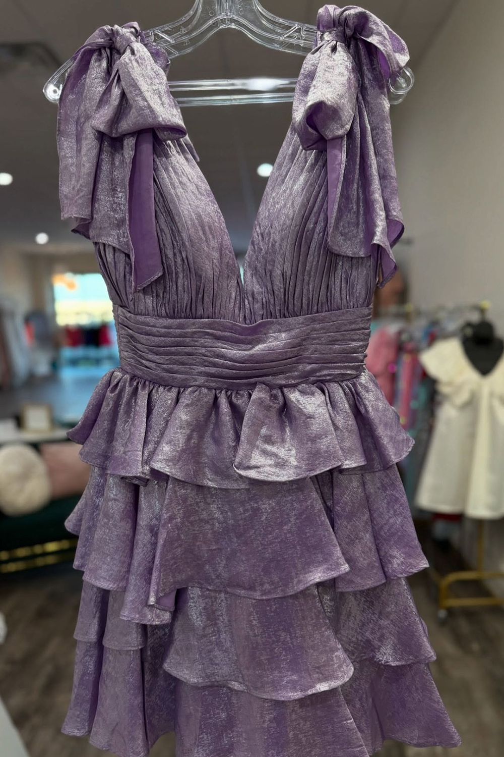 Black Adustable Straps A Line Tiered Cocktail Dress With Ruffles