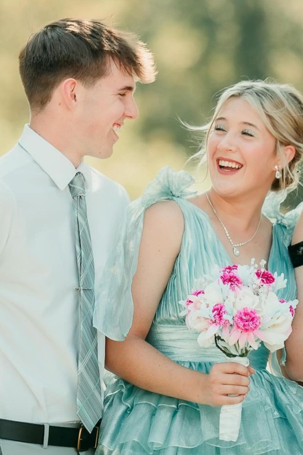 Trendy Pink A Line Tiered Cocktail Dress With Bow