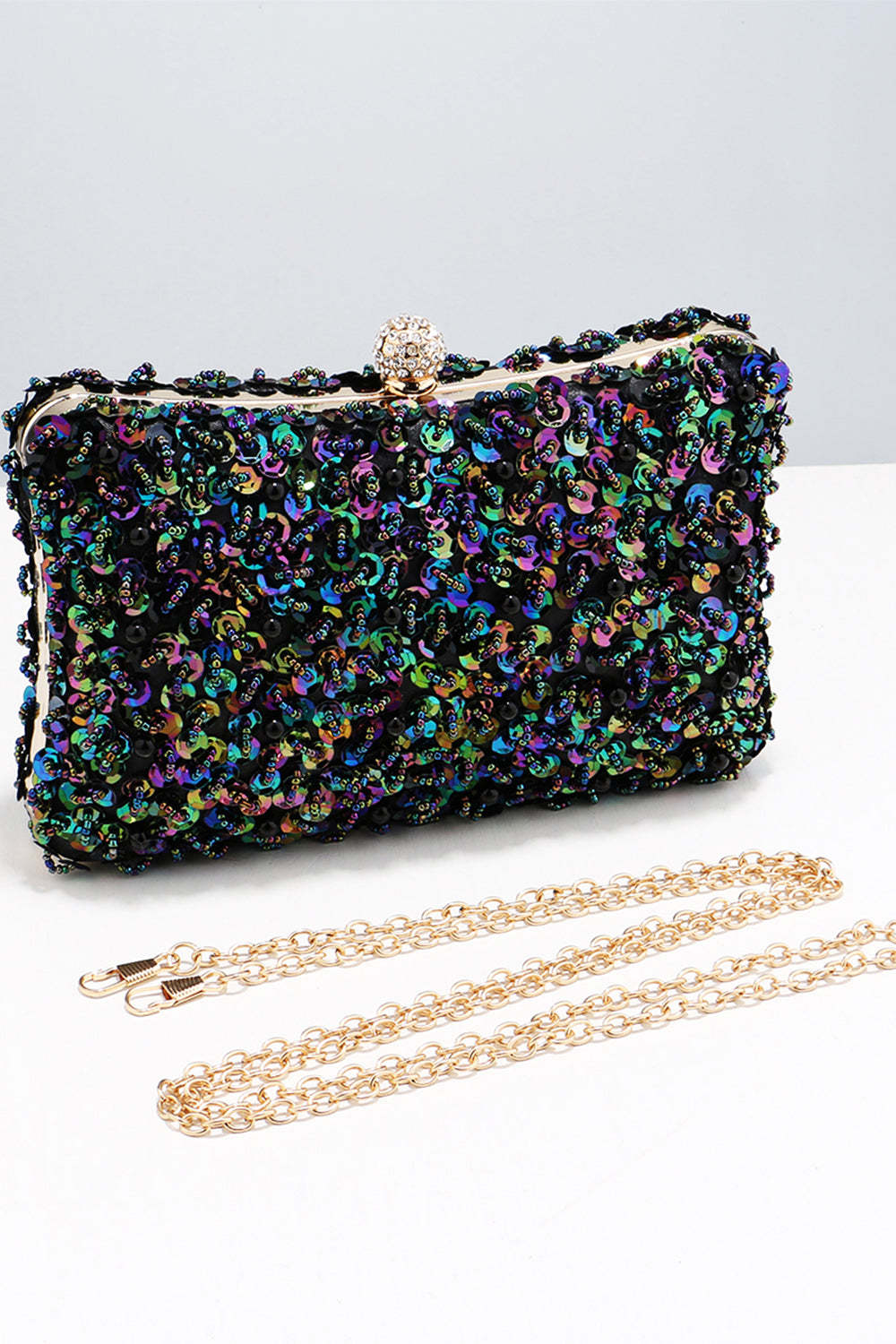 Prom Handbag with Black Sequins