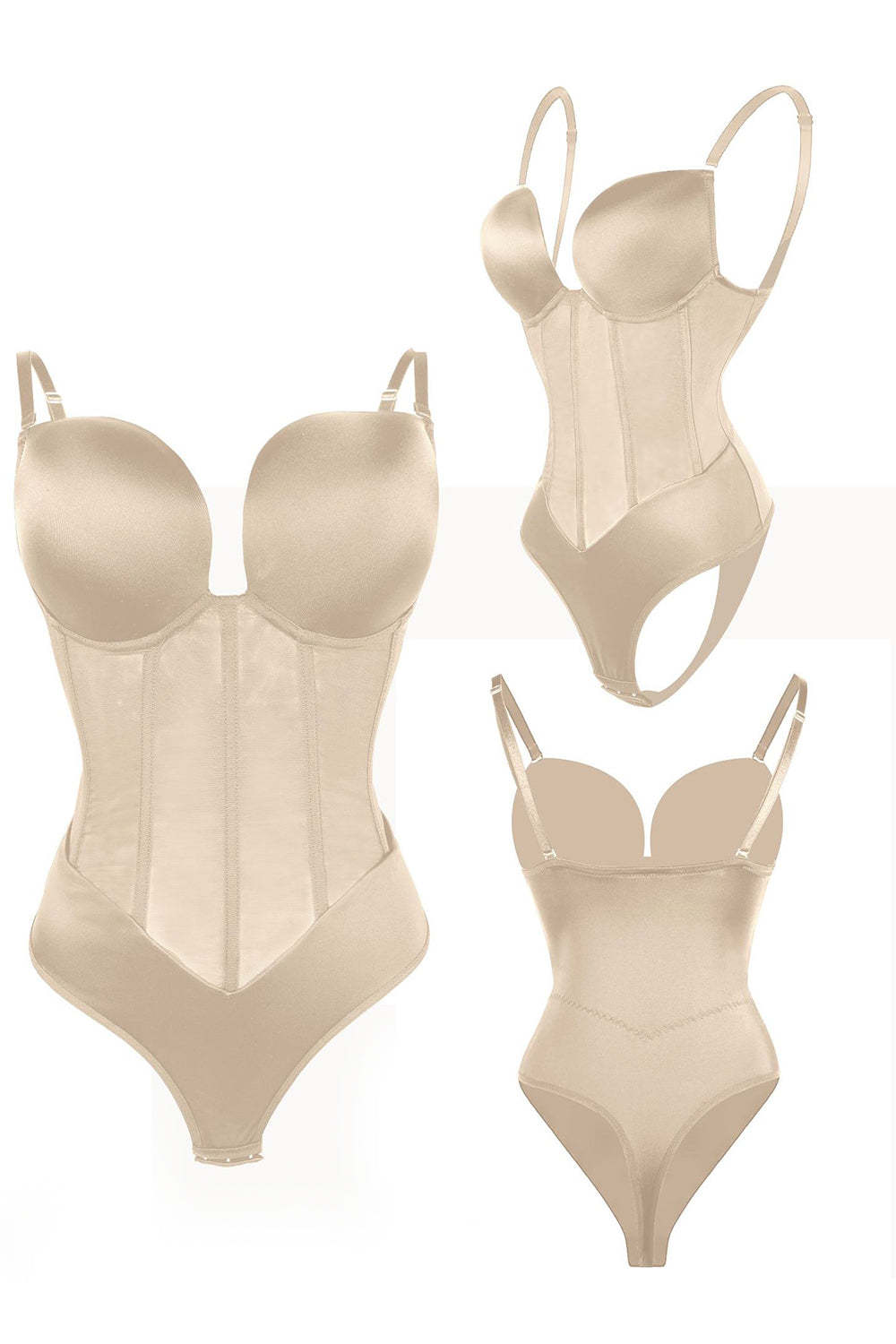 Slimming Black Corset Shapewear with Tummy Control and Butt Lift