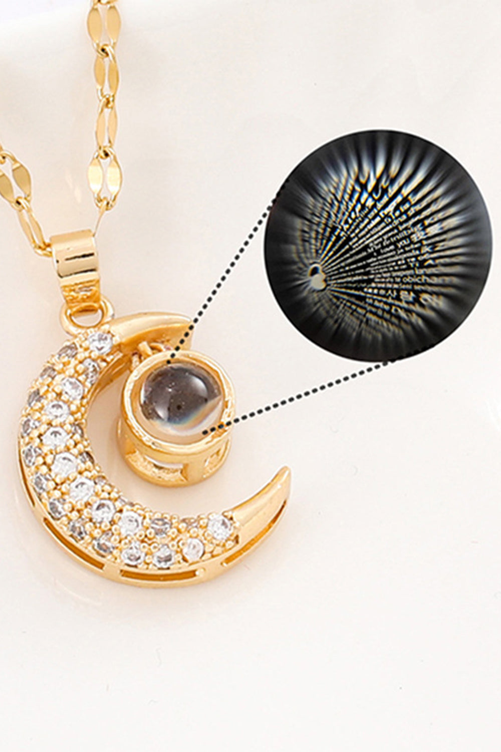 Necklace with a Golden Moon