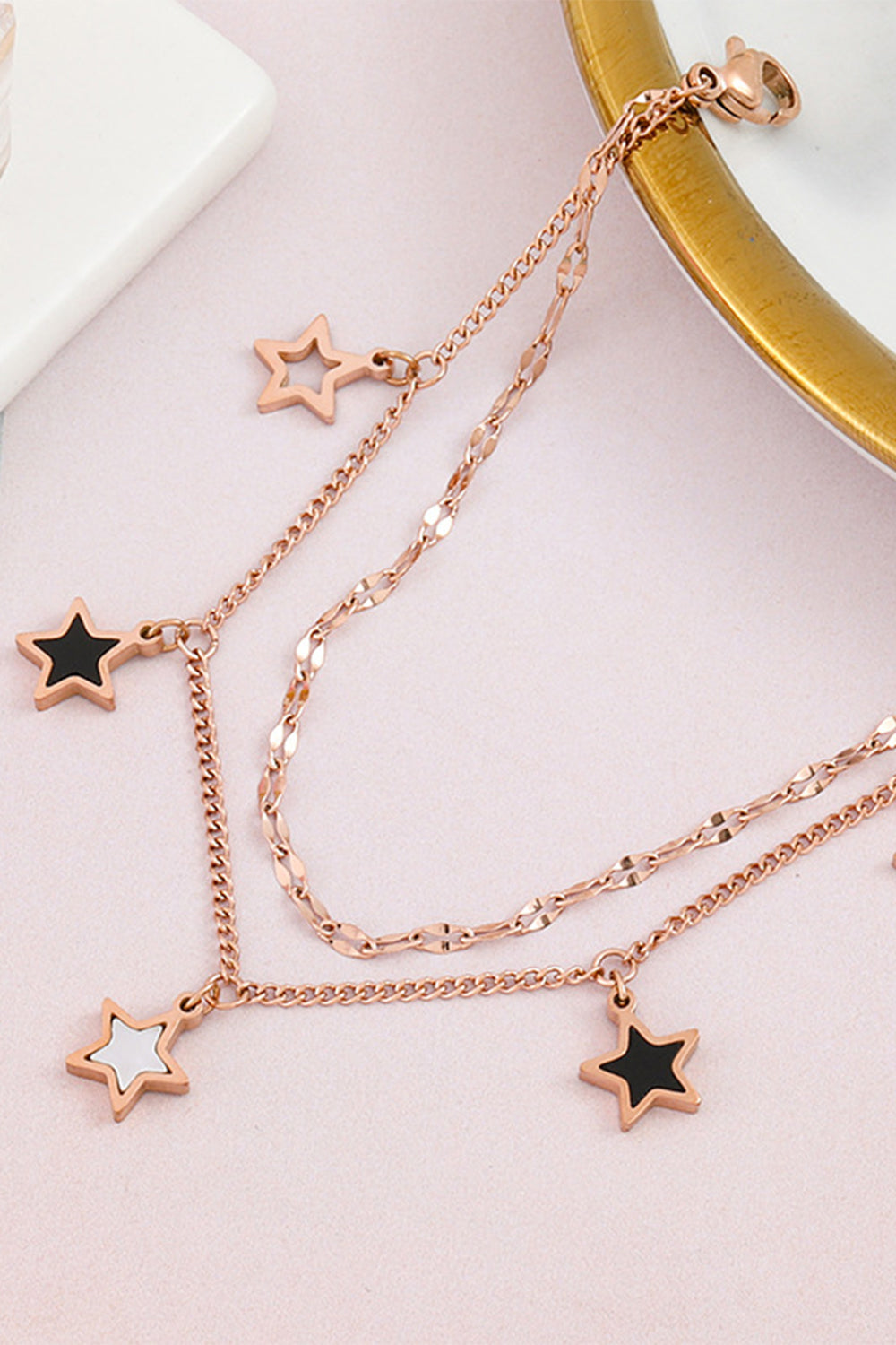 Romantic Pentagram Bracelet in Titanium Steel