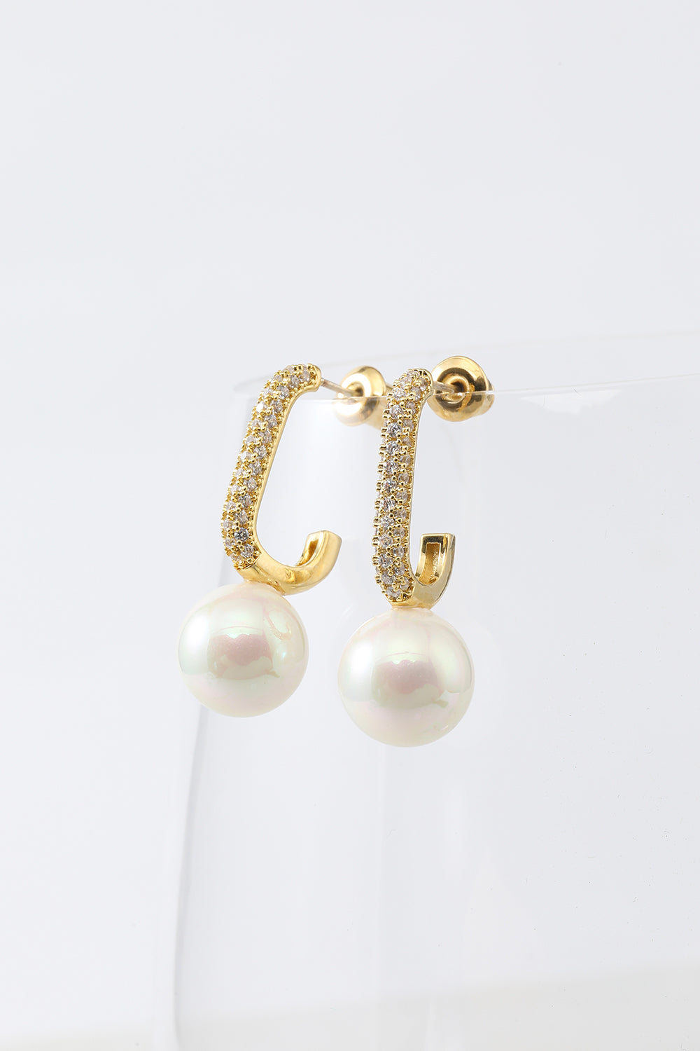 Earrings with Water Drop Pearls