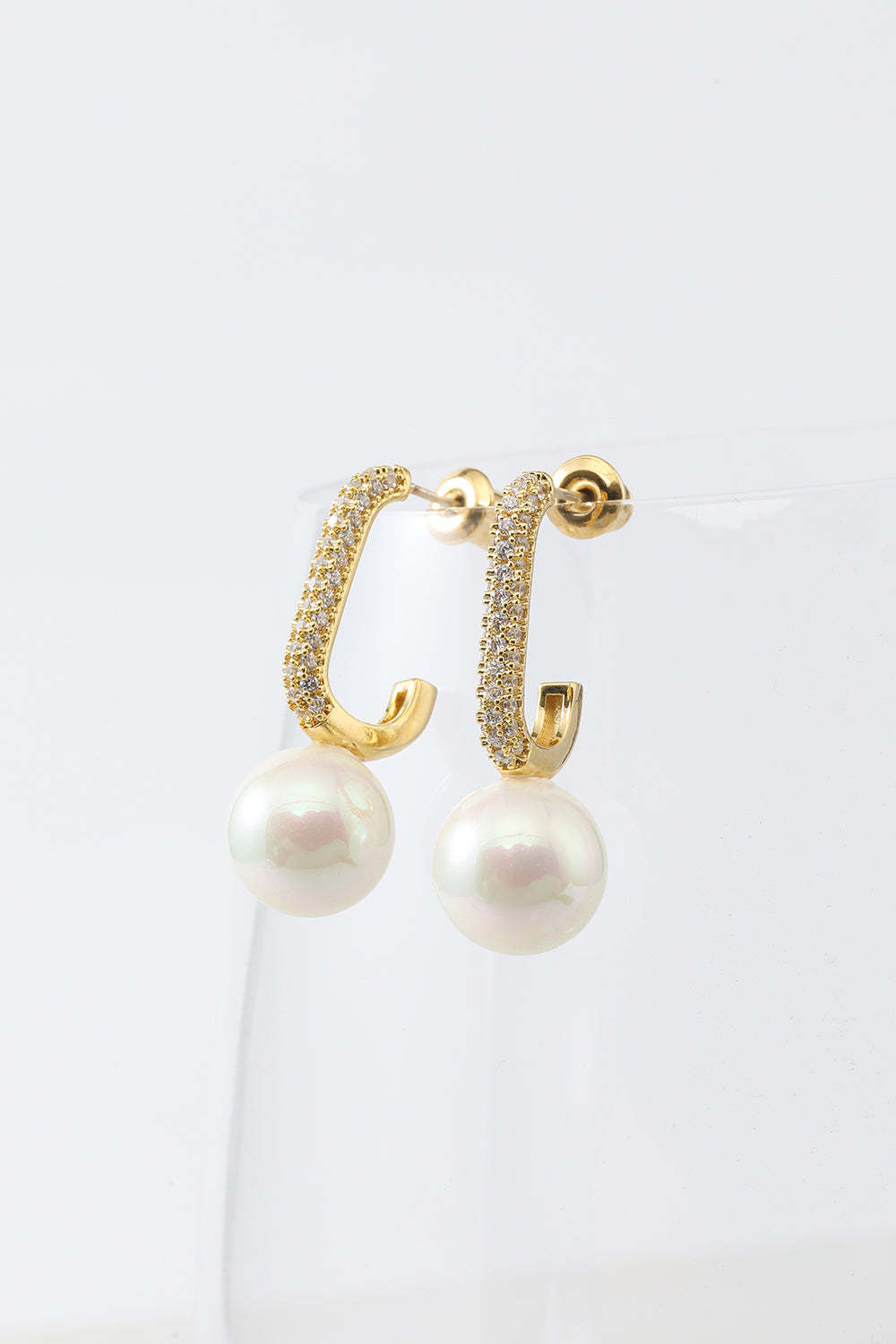 Earrings with Water Drop Pearls