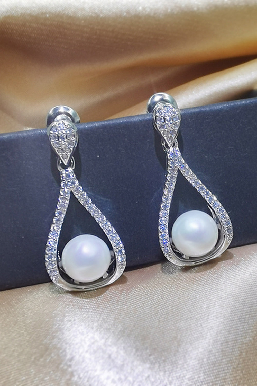 Earrings with Water Drop Pearls
