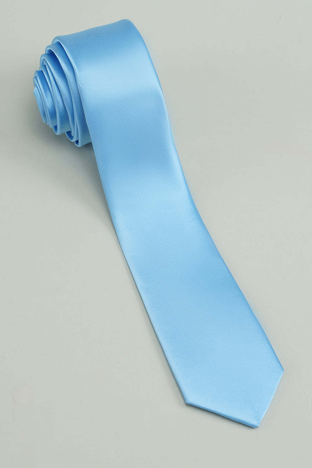 Men's Formal Solid Blue Tie