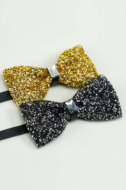 Formal Tuxedo Bow Tie in Golden Adjustable