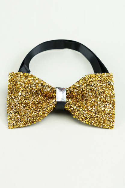 Formal Tuxedo Bow Tie in Golden Adjustable